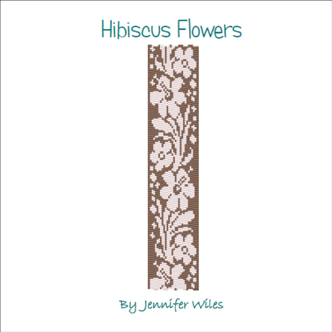 Hibiscus Flowers Bracelet Pattern - PDF